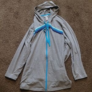 Catherines Gray Hoodie with Blue Accents